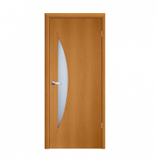 Принцип Дверное полотно со стеклом ЛУНА миланский орех 700х2000мм