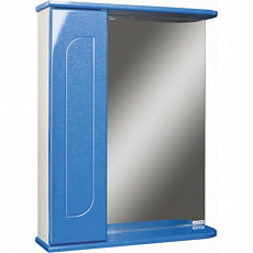Шкаф зеркальный Айсберг Радуга синий металлик 55, универсальный (левый/правый)