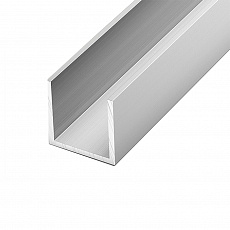 Профиль алюминиевый П-образный (швеллер) 15х15х15х1,5мм 2м