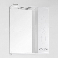 Зеркало "Венеция" 65см, белый, декор.светильник