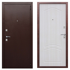 Дверь металлическая Dominanta Беленый дуб (960мм) левая