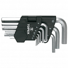 Ключи шестигранные HEX 1.5-10 мм CrV (набор 9 шт.) 35D955 Topex