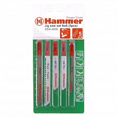 Набор пилок для лобзика Hammer Flex 204-906 дер./пл./мет. 5 видов (5шт)
