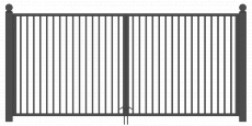 Ворота Решетка (2 столба D57 2.4м)