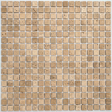 Мозаика каменная 30,5x30,5x0,4см Italy бежевый микс