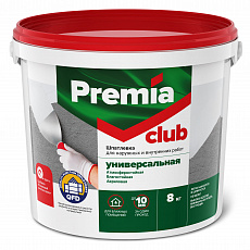 ЯРКРАСКИ Шпатлевка PREMIA CLUB универсальная для наружных и внутренних работ, 8 кг (2шт/уп)