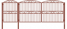 Ворота ВС-2 1,5*3м, 2 кругл.столба d-51, h-2.5м, покрытие грунт