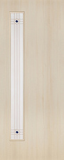 Принцип Дверное полотно со стеклом СТАНДАРТ акация выбеленная 700х2000мм, с фьюзингом